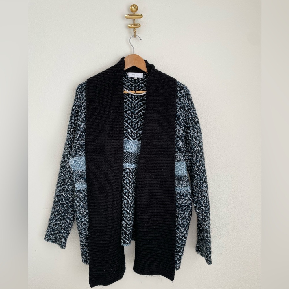John + Jenn Blue Knitted Open Cardigan | size S